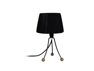 Mała lampa stołowa z abażurem, Polska, lata 60
