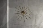 Brass chandelier, designed by G. Sciolari, Italy, 1970s