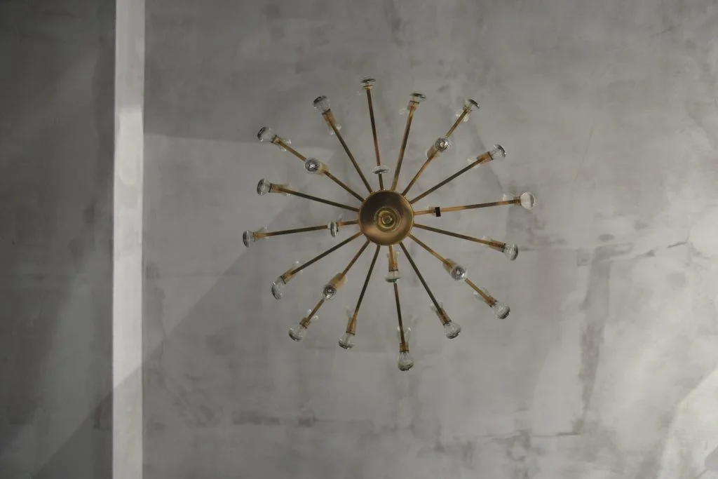 Brass chandelier, designed by G. Sciolari, Italy, 1970s