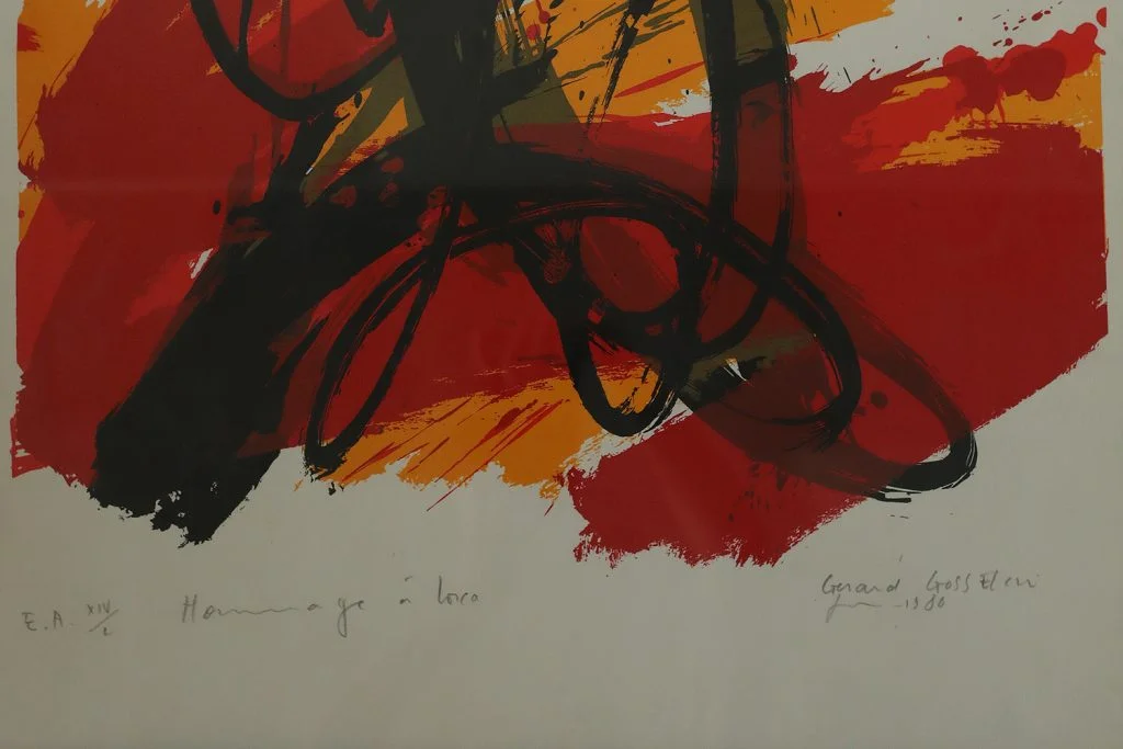 Colour lithograph, Hommage à Lorca, Gérard Gosselin, 1986