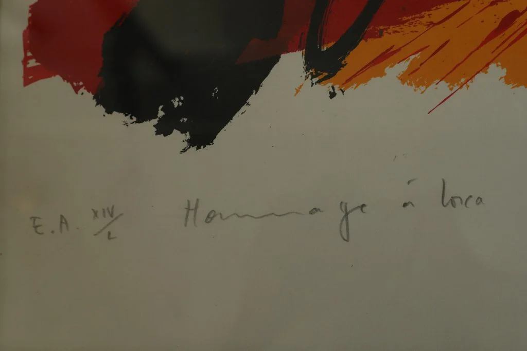 Colour lithograph, Hommage à Lorca, Gérard Gosselin, 1986