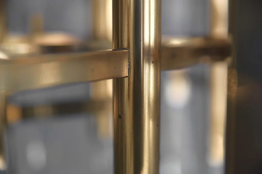 Brass chandelier, designed by G. Sciolari, Italy, 1970s