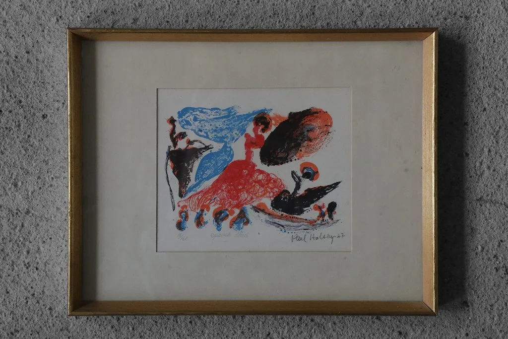 Colour lithograph, Spansk dans, Paul Holsby, 1967