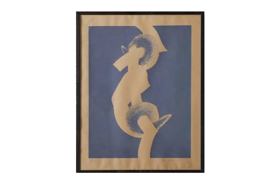 Signed lithograph, Olle Kåks, 1974