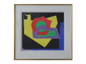 Kolorowa litografia, Aage Schmidt, Komposition, 1987