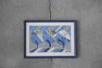 Colour lithograph, Knut Grane, Vintern, 1991