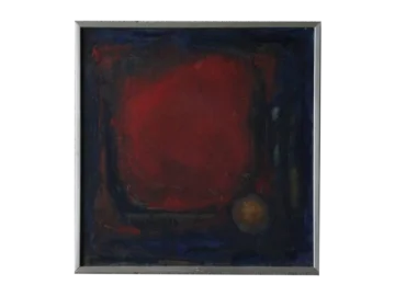 Oil painting on canvas, Eke Bjerén, Röd Aften, 1962