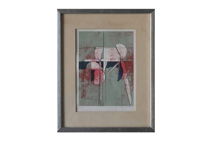 Colour lithograph, Anders Österlin, Sweden