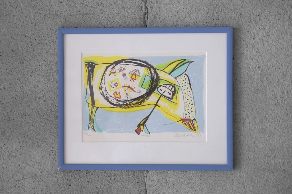 Colour lithograph, Lis Zwick, Maskot, 1996