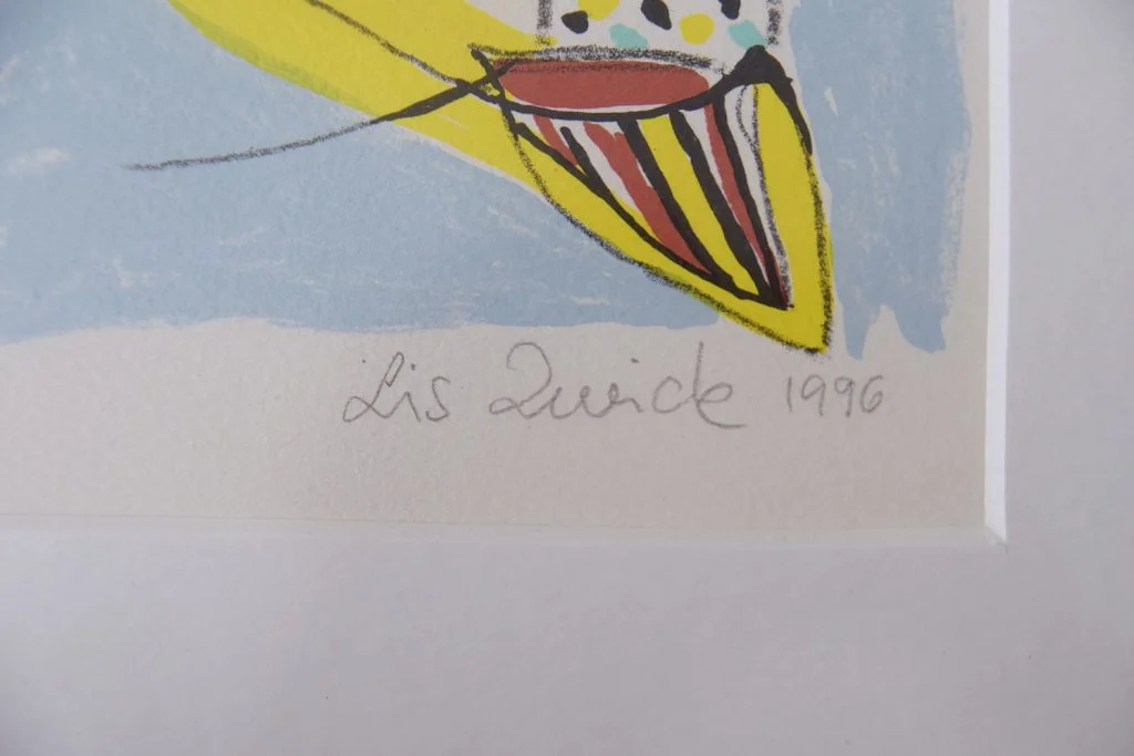 Colour lithograph, Lis Zwick, Maskot, 1996