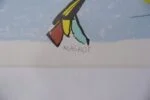 Colour lithograph, Lis Zwick, Maskot, 1996