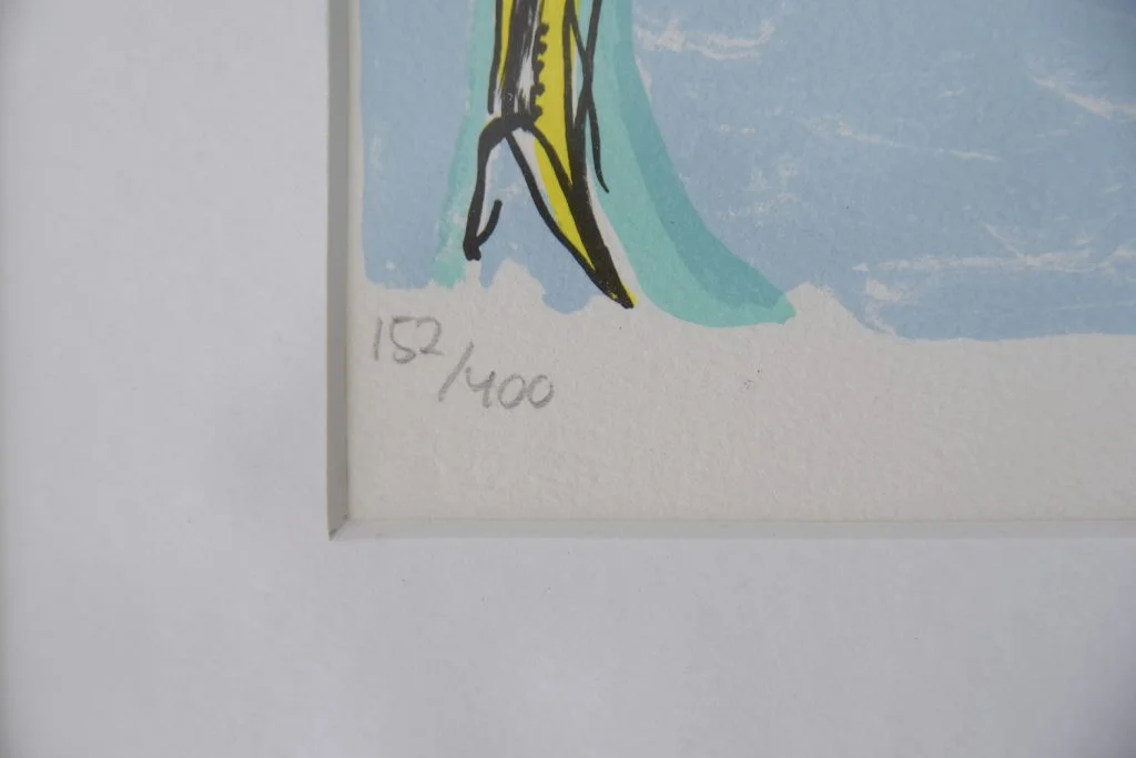 Colour lithograph, Lis Zwick, Maskot, 1996