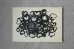 Mixed media on board, Margareta Treutiger, Vattenblom, 1965