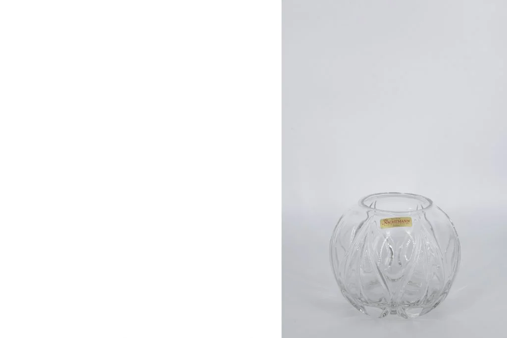 Spherical crystal vase, Nachtmann, Germany, 1960s