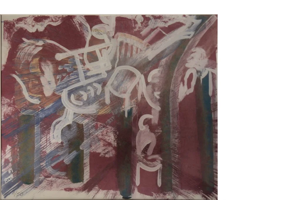 Colourful lithograph, Composition, 1981
