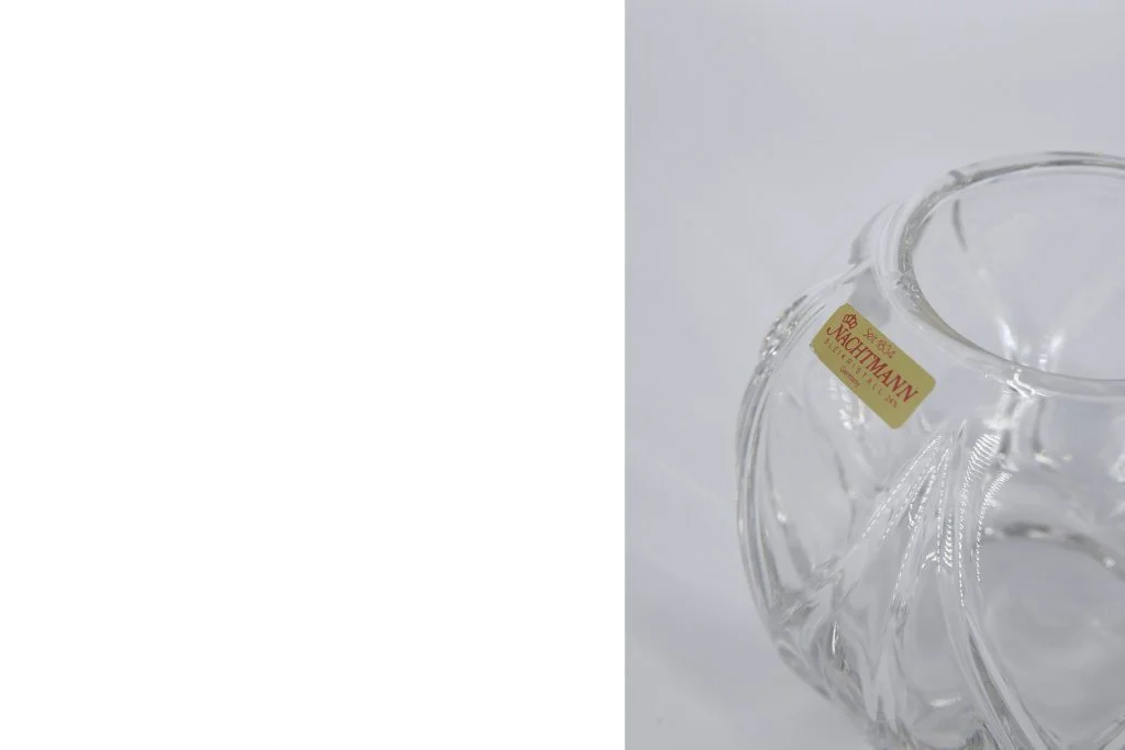 Spherical crystal vase, Nachtmann, Germany, 1960s