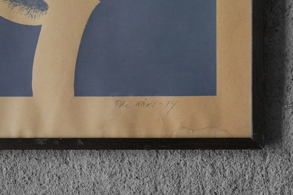 Signed lithograph, Olle Kåks, 1974