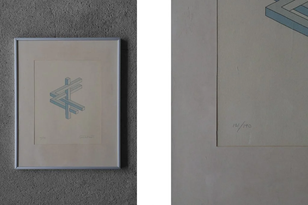 Lithograph, Impossible figures, Oscar Reutersvärd, Sweden