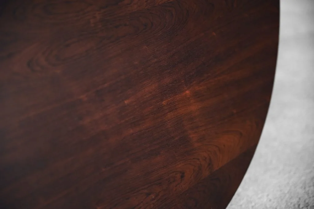 Round rosewood coffee table No. 283, designed by J. Andersen, C.F.C. Silkebørg, Denmark, 1960s