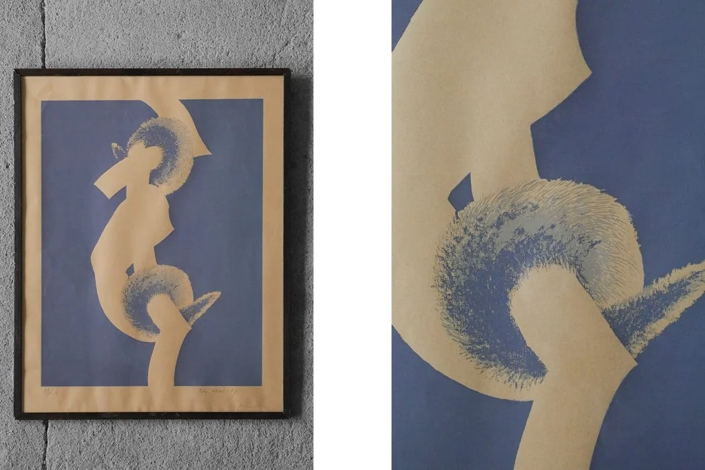 Signed lithograph, Olle Kåks, 1974