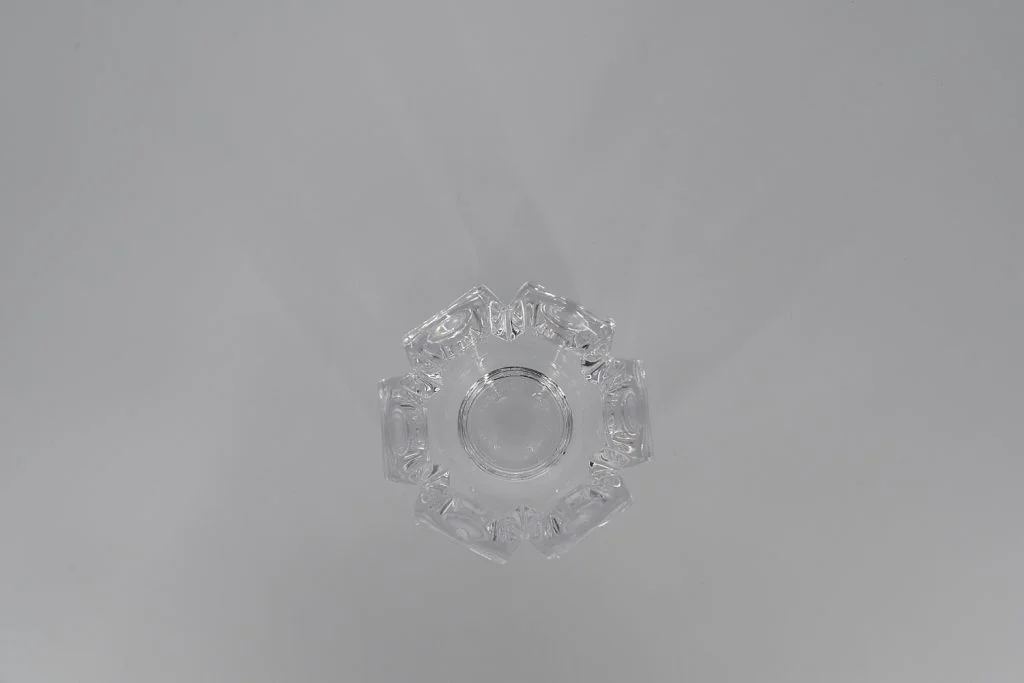 Crystal Corona Bowl, designed by Lars Hellsten, Orrefors, Sweden, 1970s