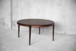 Round rosewood coffee table No. 283, designed by J. Andersen, C.F.C. Silkebørg, Denmark, 1960s