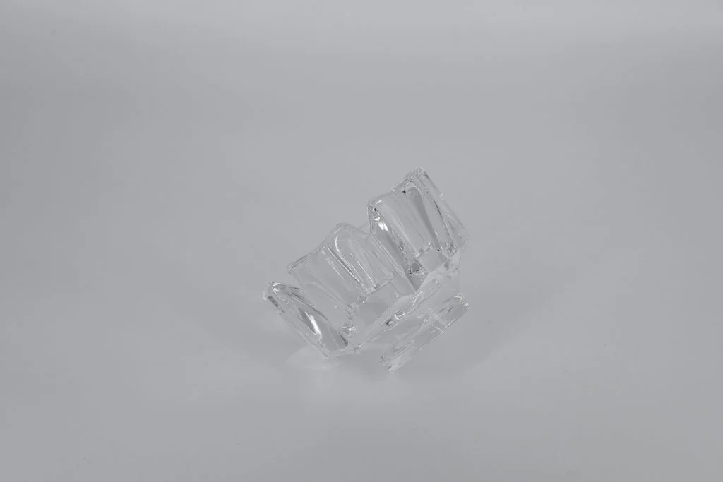 Crystal Corona Bowl, designed by Lars Hellsten, Orrefors, Sweden, 1970s