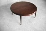Round rosewood coffee table No. 283, designed by J. Andersen, C.F.C. Silkebørg, Denmark, 1960s