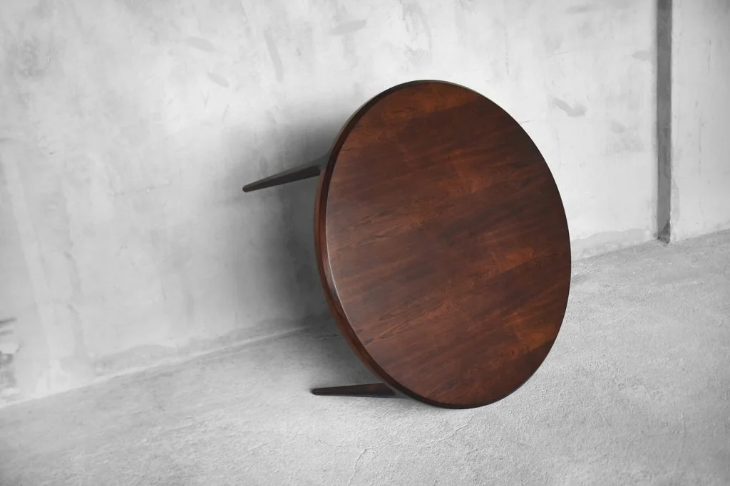 Round rosewood coffee table No. 283, designed by J. Andersen, C.F.C. Silkebørg, Denmark, 1960s