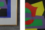 Colour lithograph, Aage Schmidt, Komposition, 1987