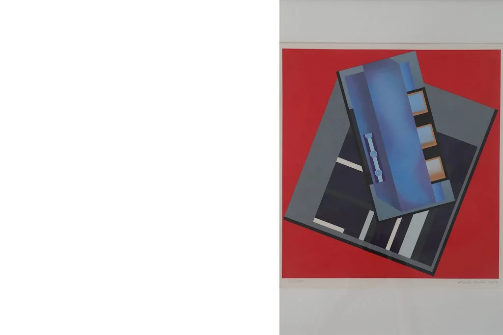 Colour screen print, Peder Duke, Composition, 1989