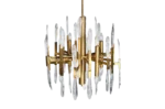 Brass chandelier, designed by G. Sciolari, Italy, 1970s
