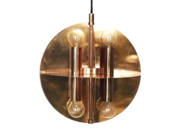 Copper pendant lamp, Scandinavia, 1970s
