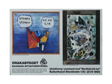 Plakat z wystawy Nordiskt 60-tal w Kulturhuset Stockholm, Szwecja, 1990