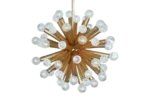 Brass Sputnik lamp with Swarovski crystals, Ernst Palme, Germany, 1960s