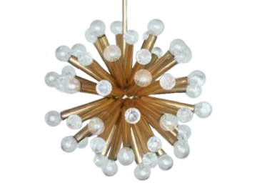 Brass Sputnik lamp with Swarovski crystals, Ernst Palme, Germany, 1960s
