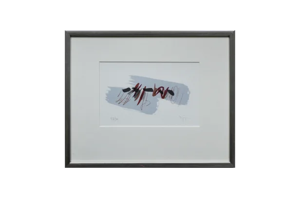 Colour lithograph, Komposition, Lars Sjögren, Sweden, 1970s