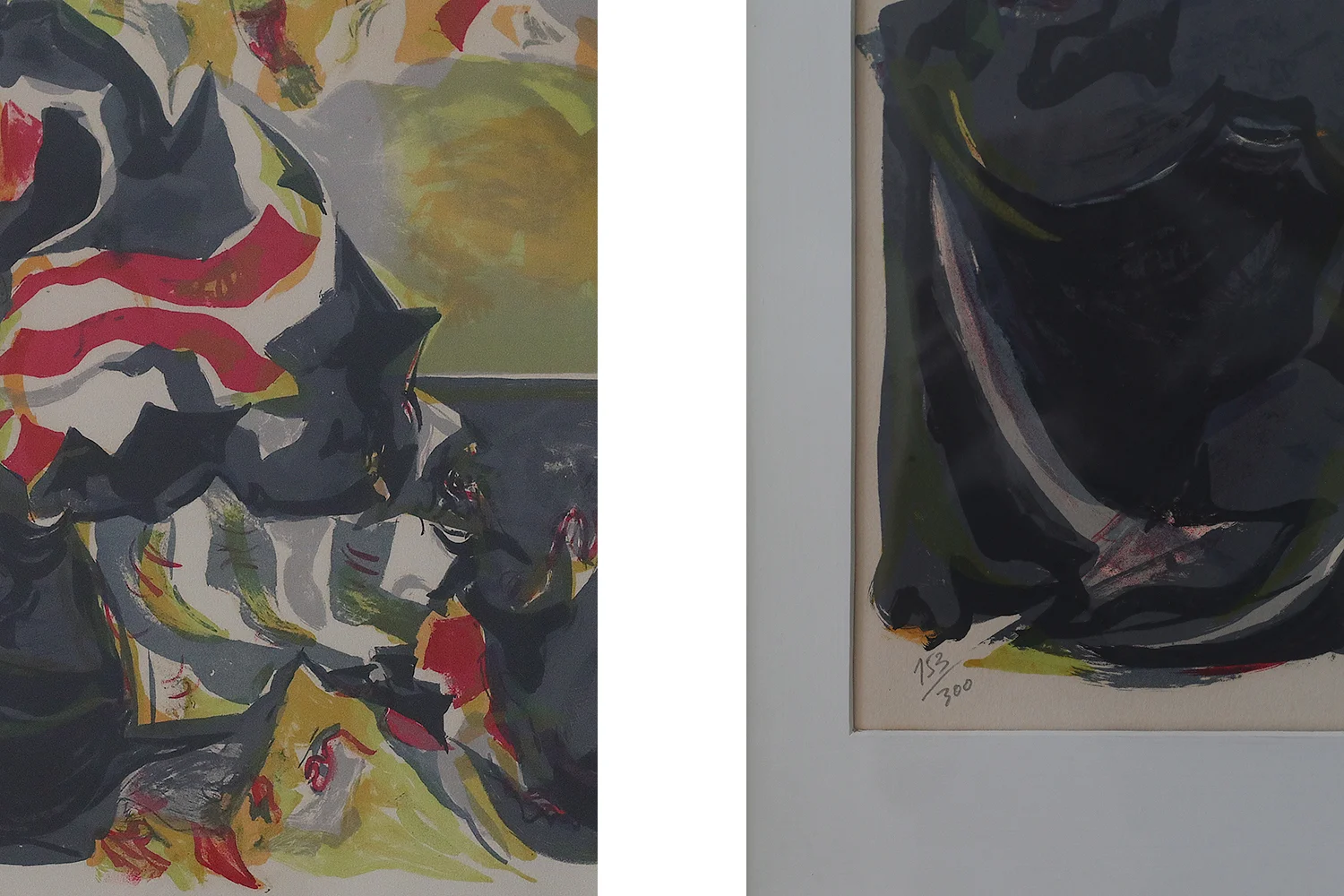 Colour lithograph, Bata Mihailović, Horisont, 1976