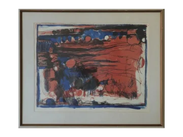 Kolorowa litografia, Denice Zetterquist, Komposition, 1965