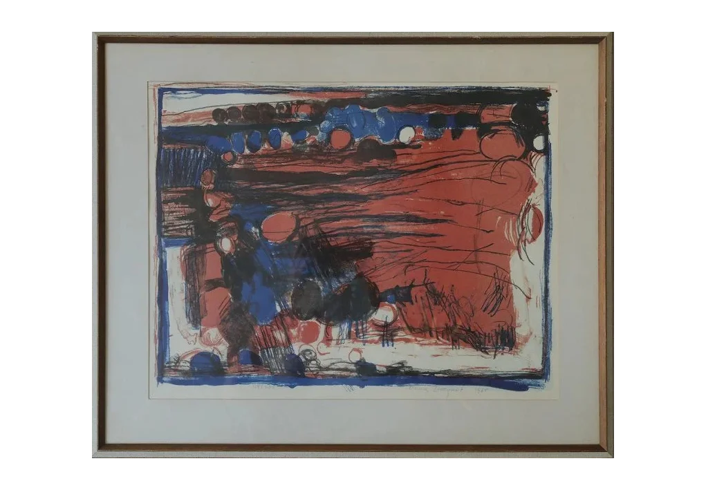 Colour lithograph, Denice Zetterquist, Komposition, 1965
