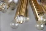 Brass Sputnik lamp with Swarovski crystals, Ernst Palme, Germany, 1960s