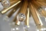 Brass Sputnik lamp with Swarovski crystals, Ernst Palme, Germany, 1960s