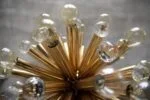 Brass Sputnik lamp with Swarovski crystals, Ernst Palme, Germany, 1960s