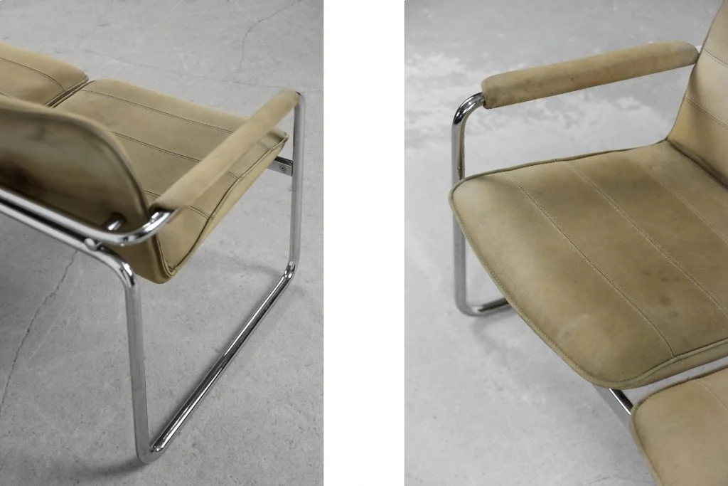 Leather 2-seater sofa, Germany, 1960s