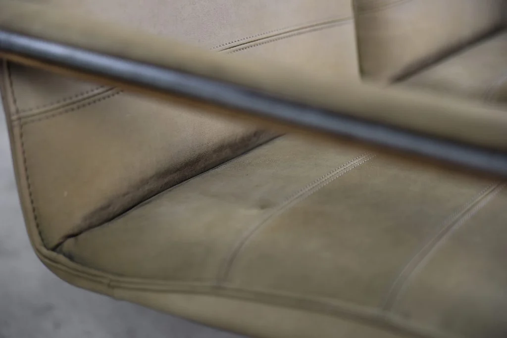 Leather 2-seater sofa, Germany, 1960s