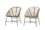 Pair of vintage bamboo armchairs, 1960s