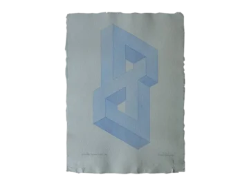 Akwarela na japońskim papierze ryżowym, Perspective Japonaise No 264, Oscar Reutersvärd