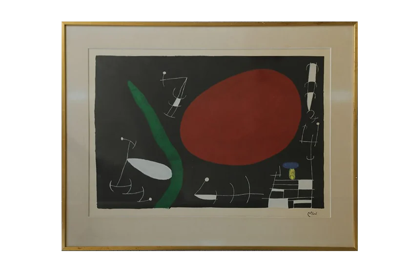 Colour lithograph, Soleil et Étincelles, Joan Miró, 1960s