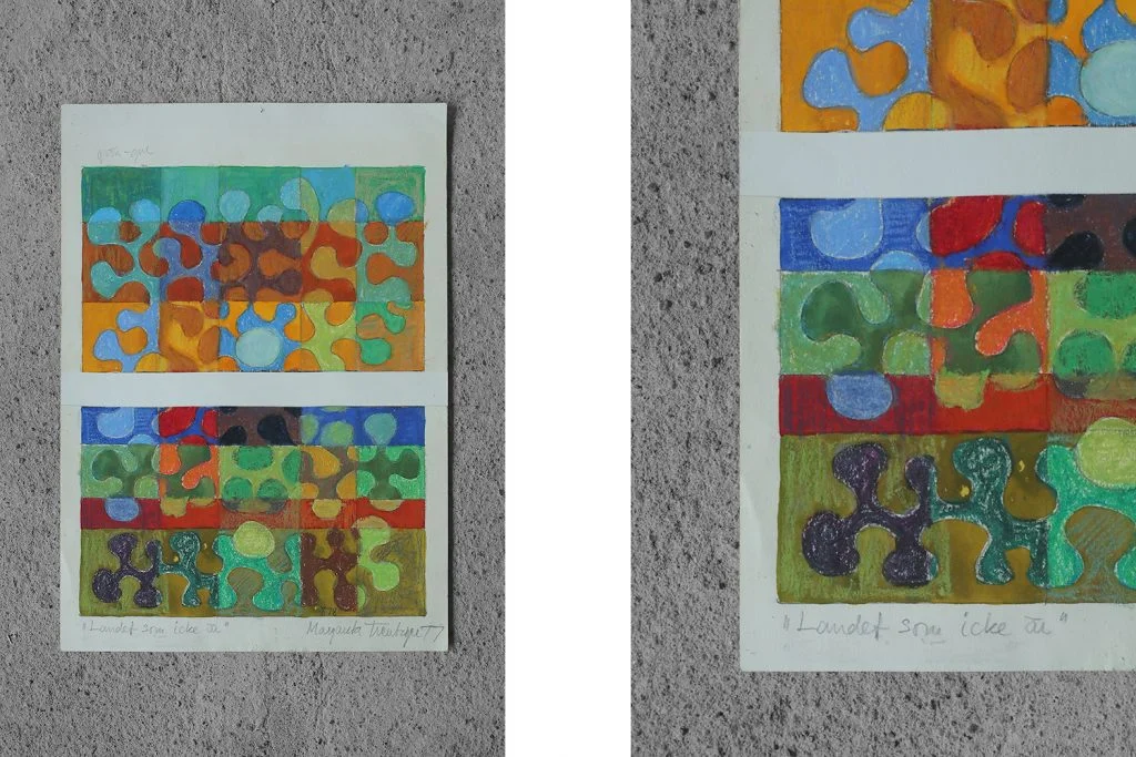 Painting, mixed media, Margareta Treutiger, 1978