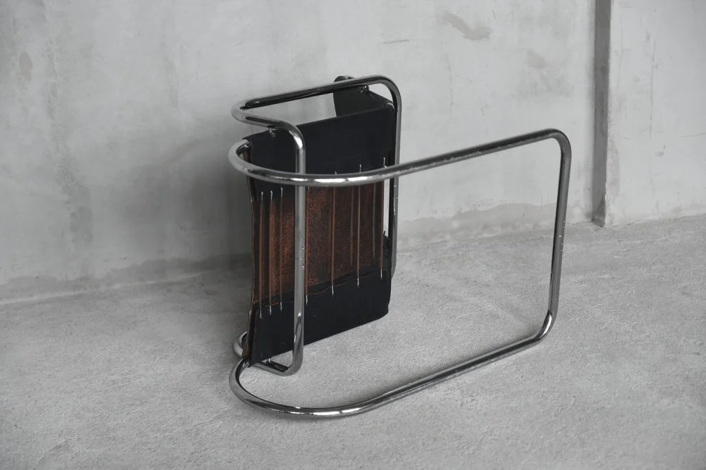 Leather armchair, designed by Franco Albini, Tecta, Germany, 1933